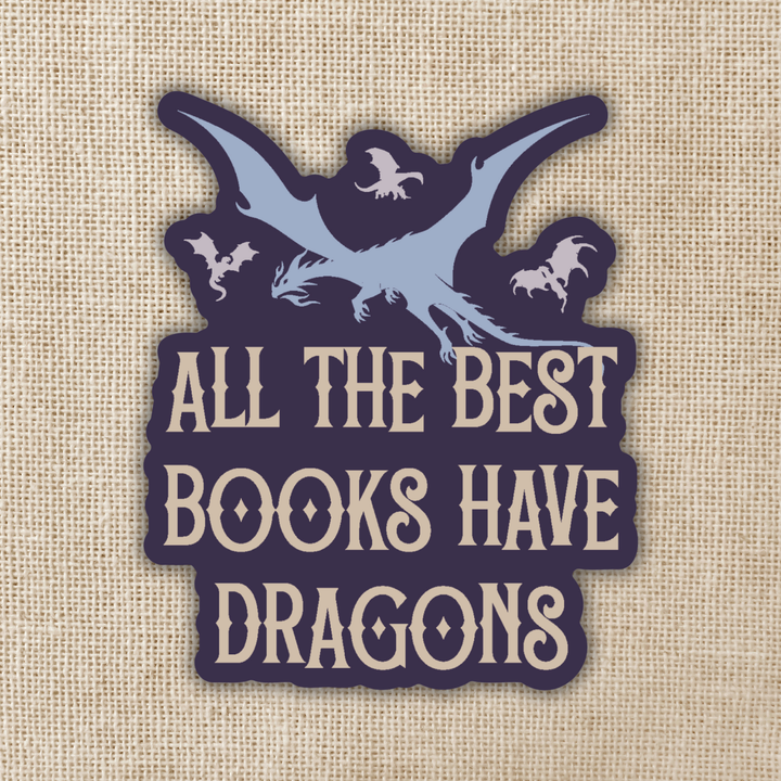 Decorative sign with dragon illustration and text &