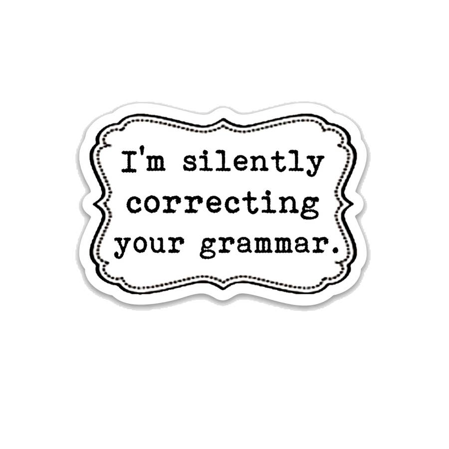 Sticker with text &