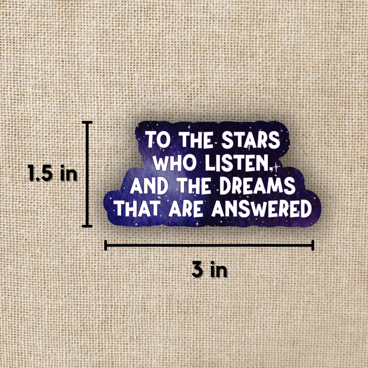 Sticker with text &