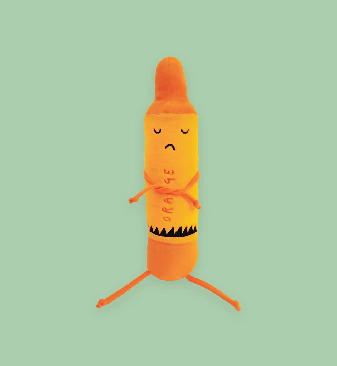 Orange crayon plush