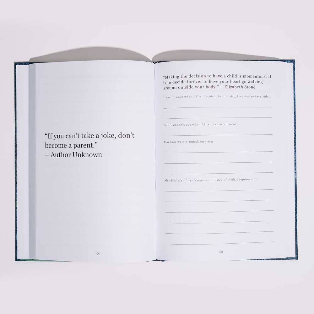 Open book with text on a white background