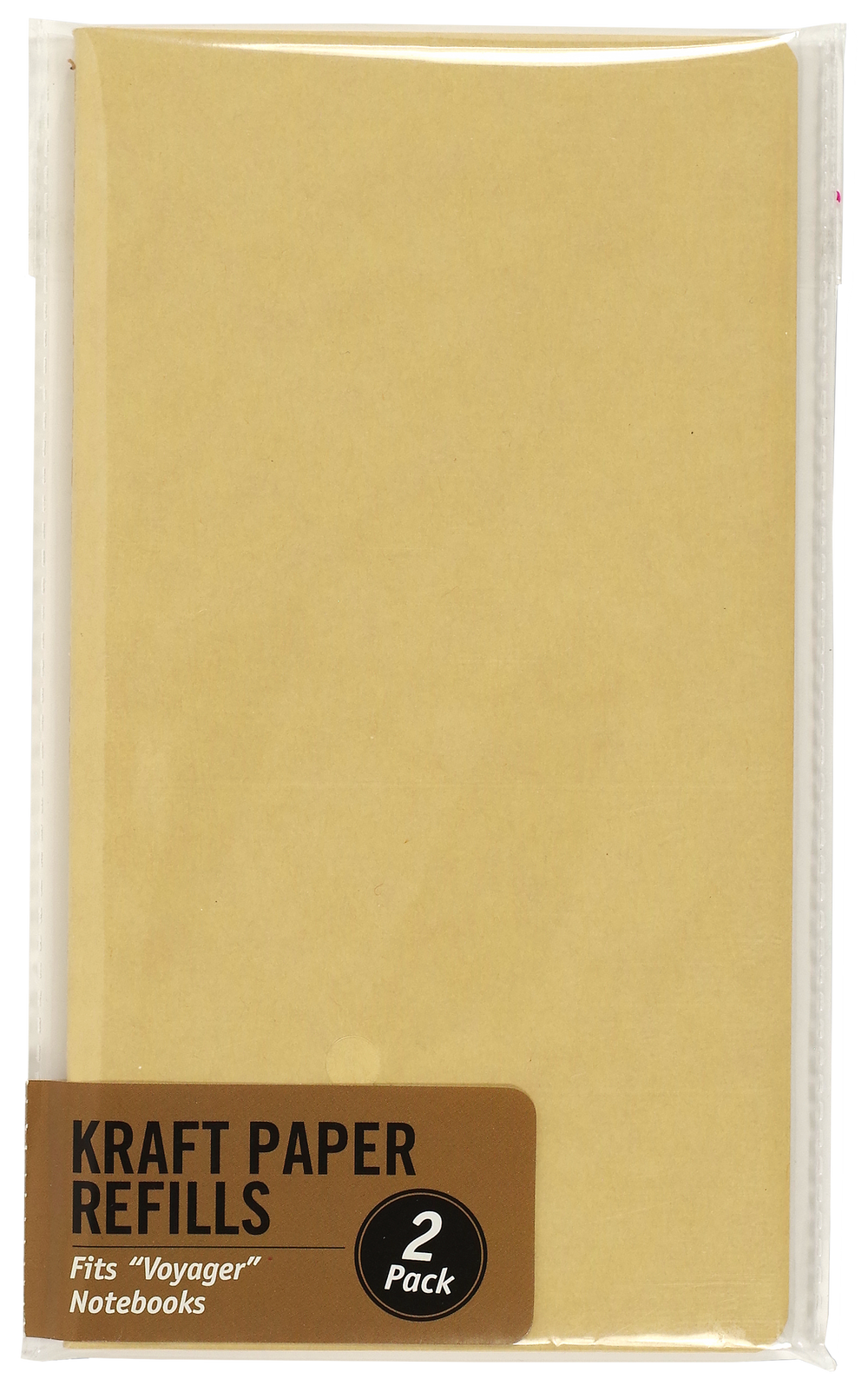 Kraft paper refills in a 2-pack packaging with a label on a white background