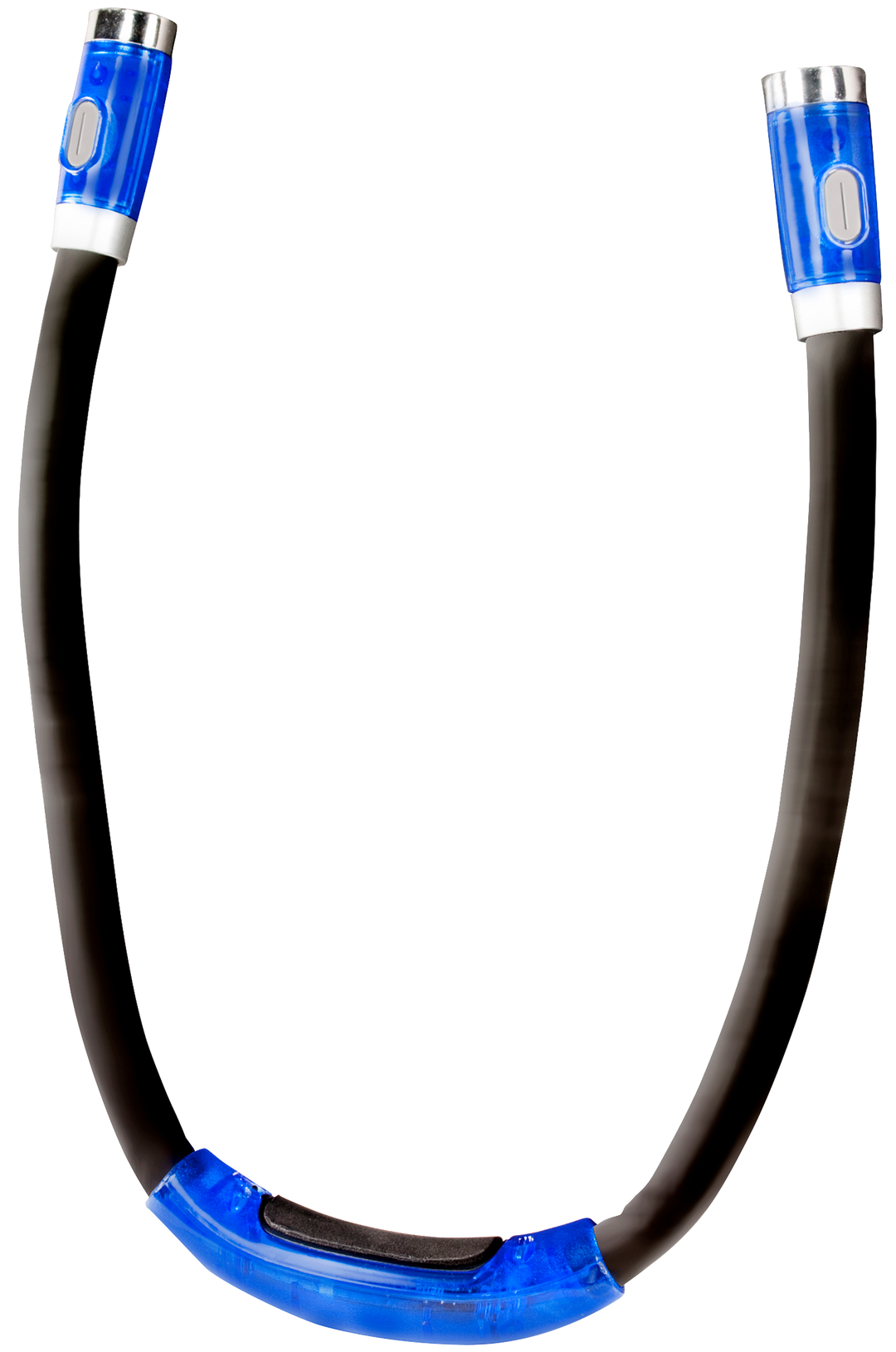 Black and blue neck light on a white background