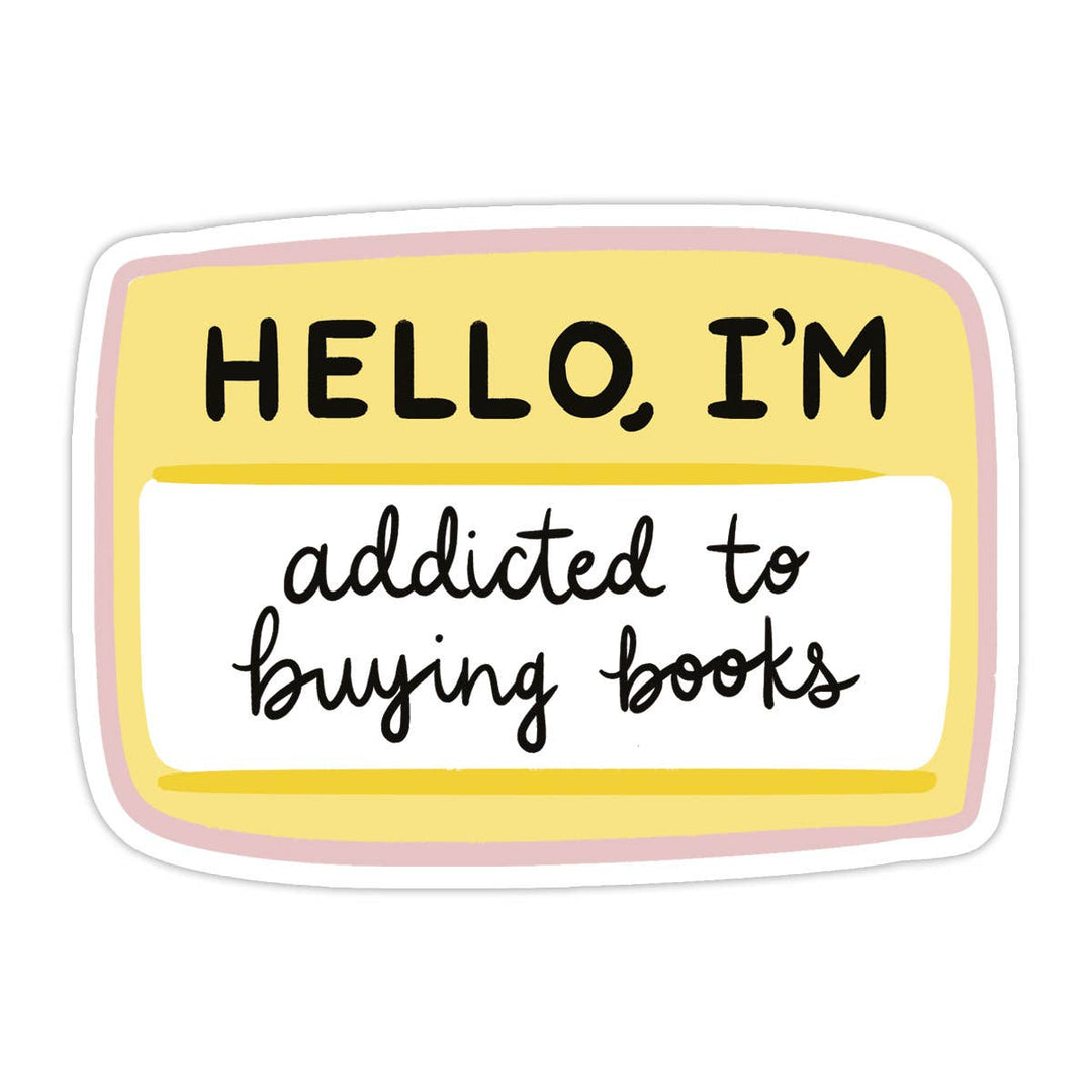 Yellow name tag with text &