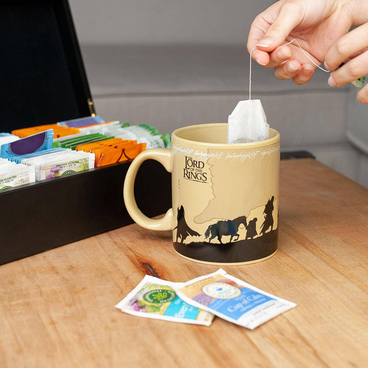 Tea bag being inserted into a &