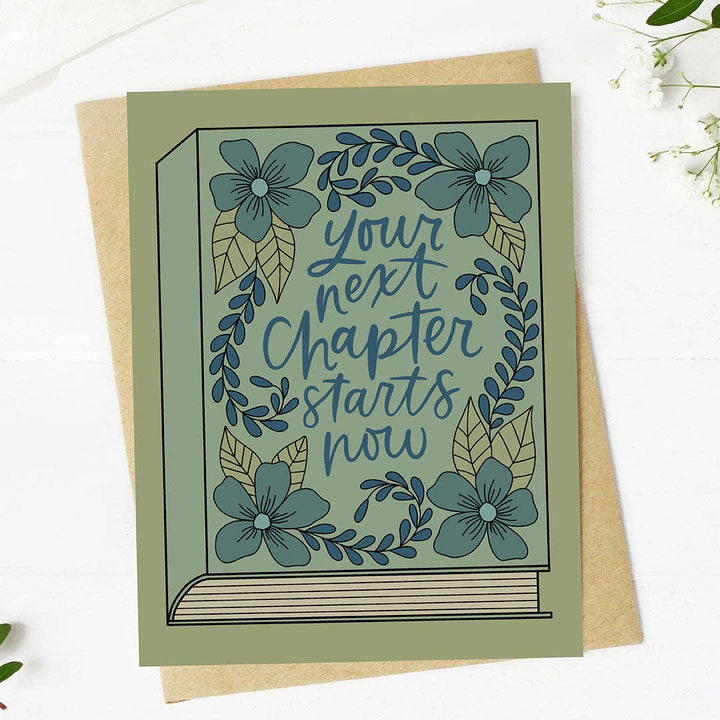 Greeting card with floral design and text &