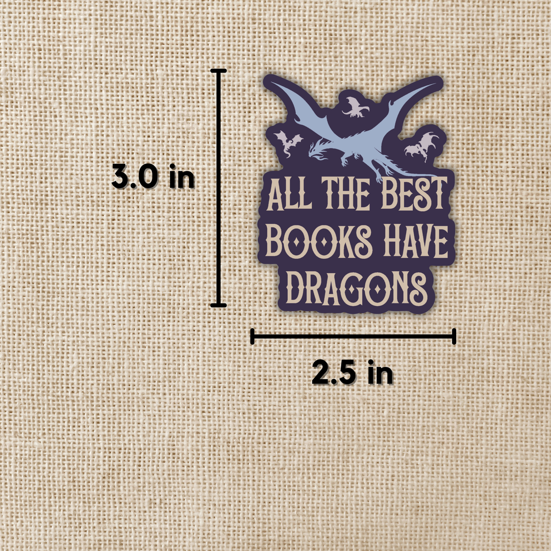 Decorative sign with dragon illustration and text on a textured beige background