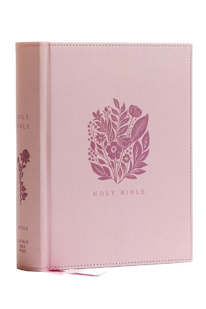 RSV2CE Catholic Bible, Journal Edition, Pink Cloth over Board, Comfort Print cover image