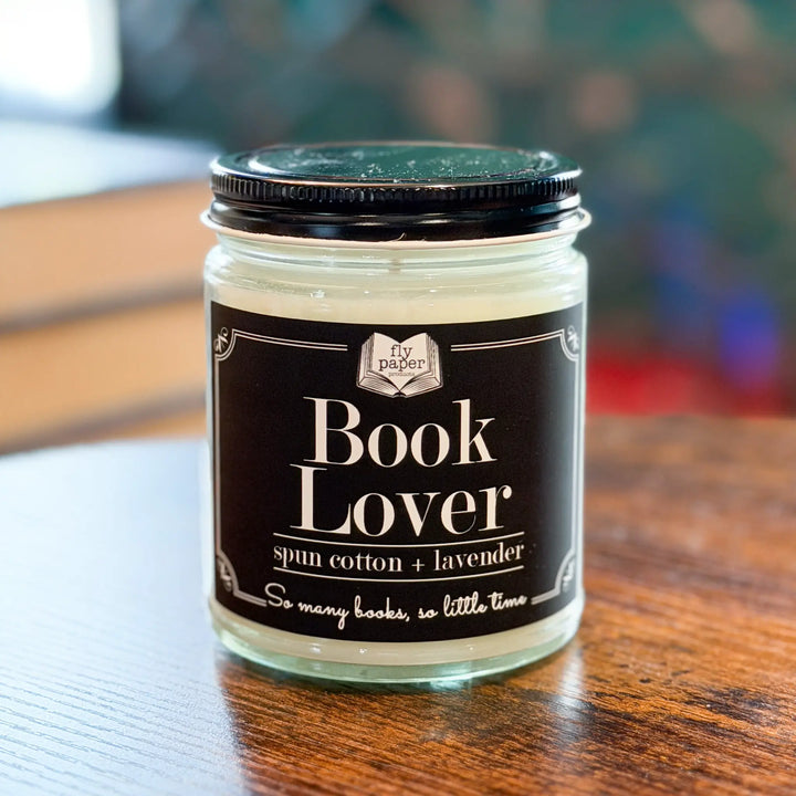Jar of candle labeled &