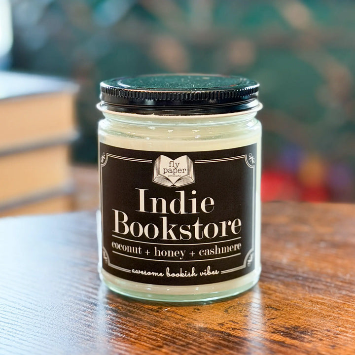Jar of candle labeled &