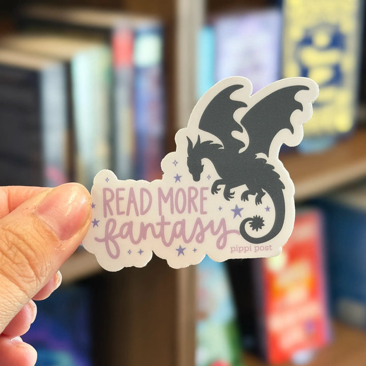 Sticker with a dragon design and text &