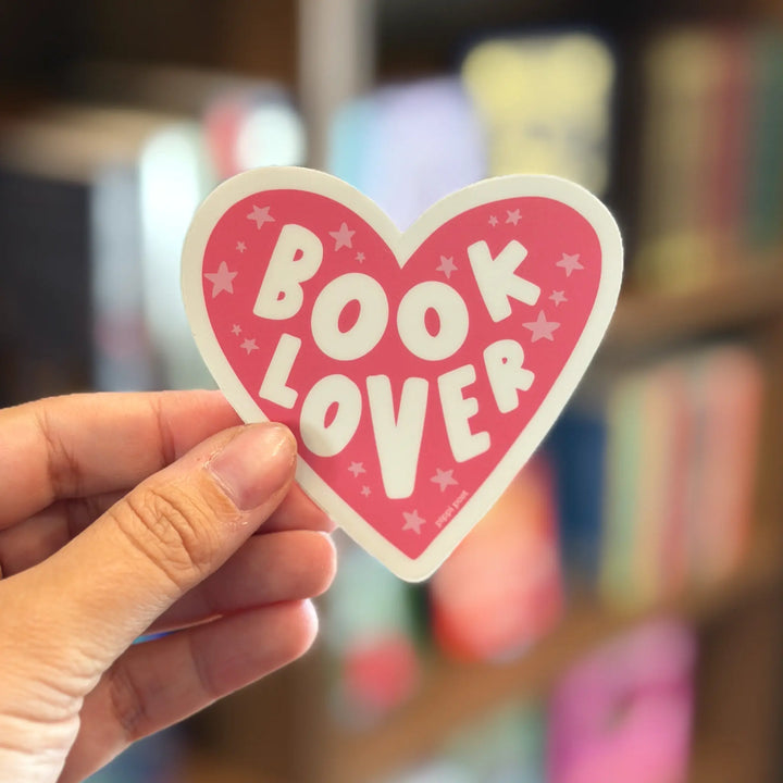 Heart-shaped sticker with &