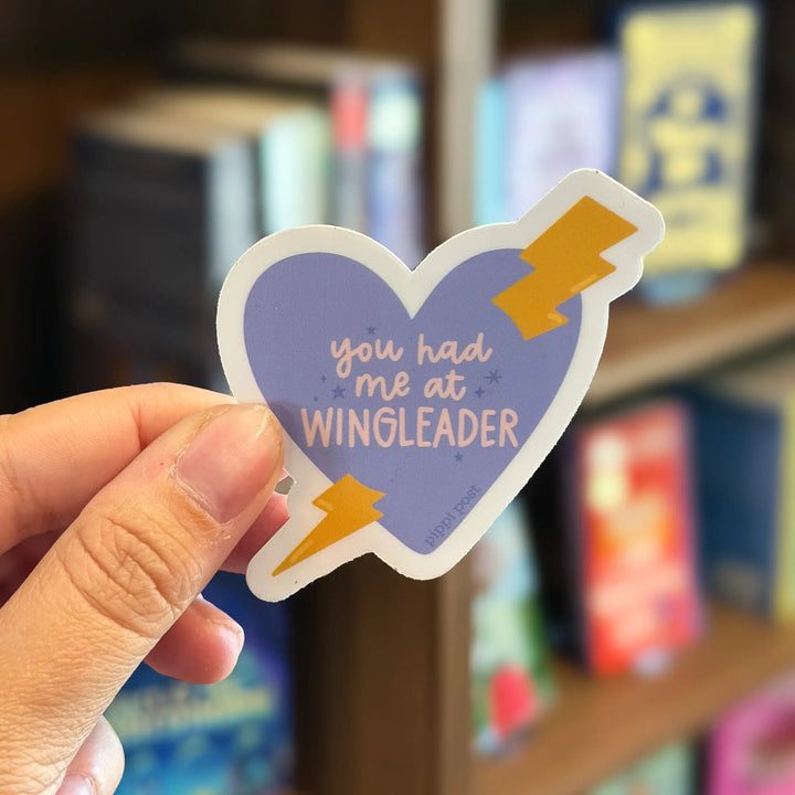 Heart-shaped sticker with &