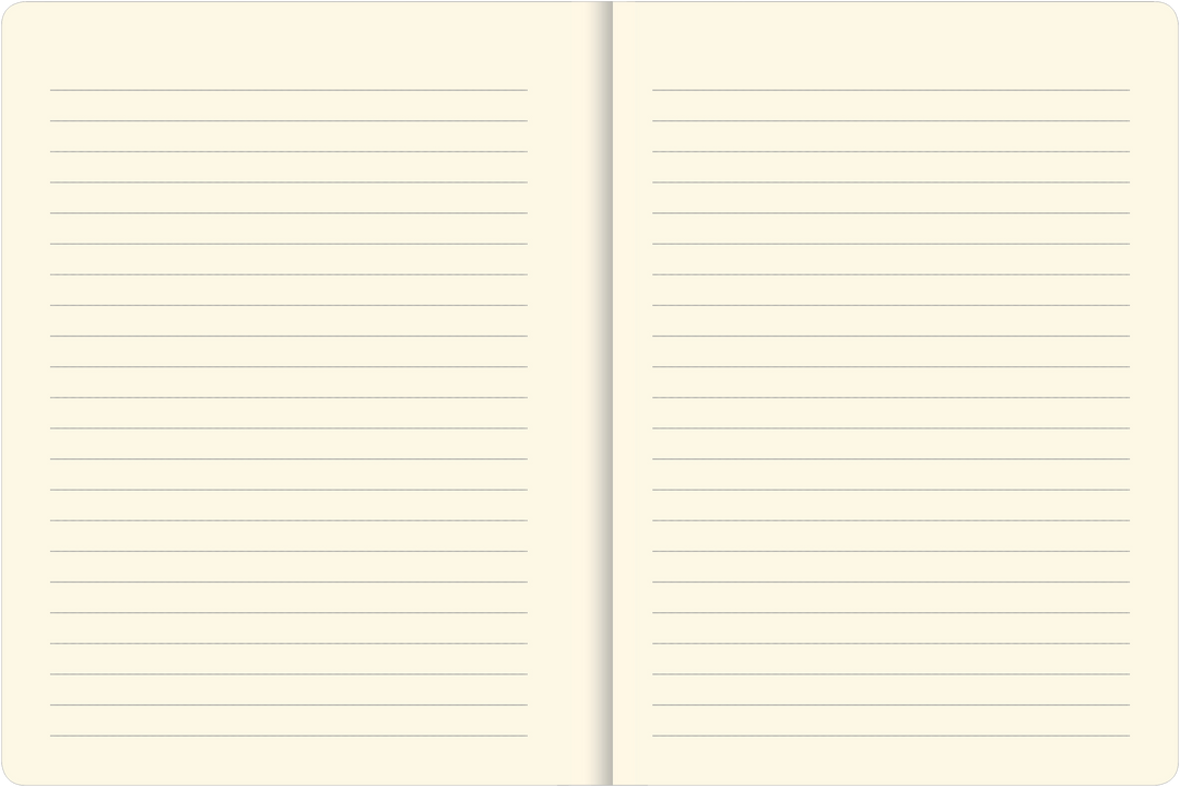 Lined pages inside notebook
