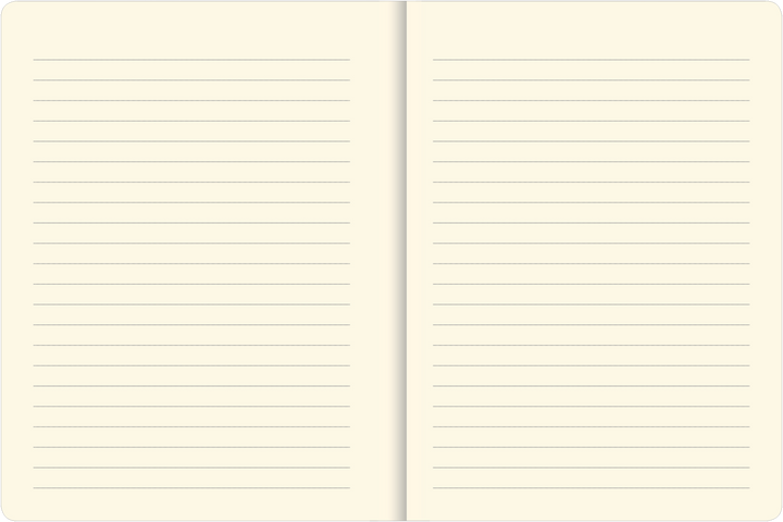 Lined pages inside notebook