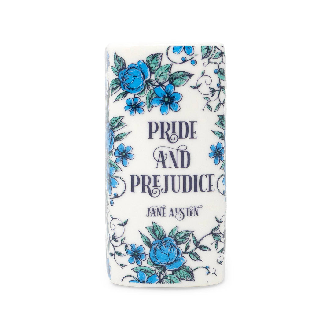 Miniature book-shaped candle with &