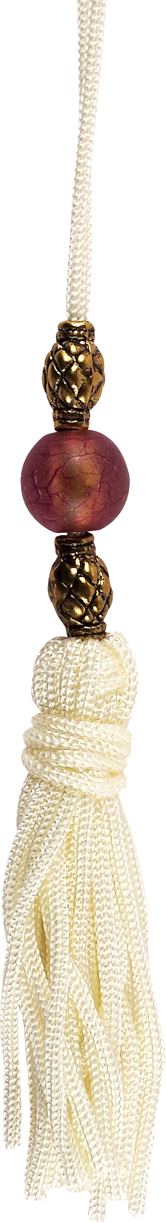 Decorative tassel with beads on a string