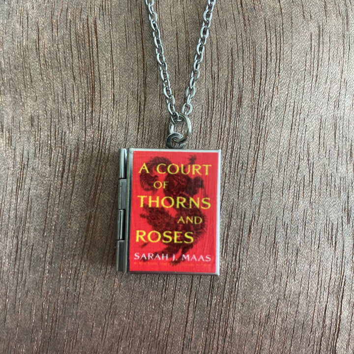Book-shaped pendant with &