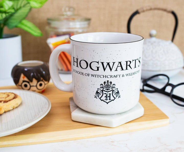 White mug with &