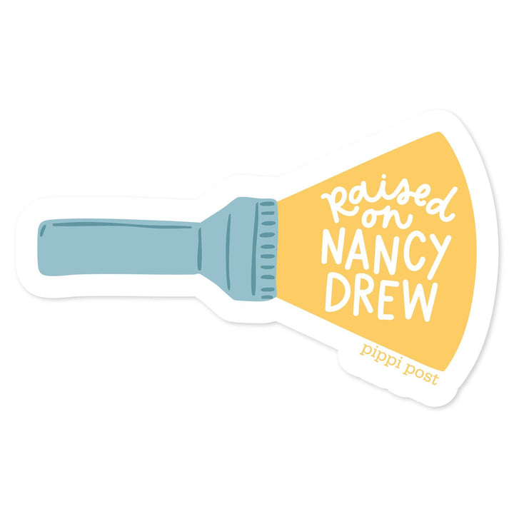 Sticker of a flashlight with &