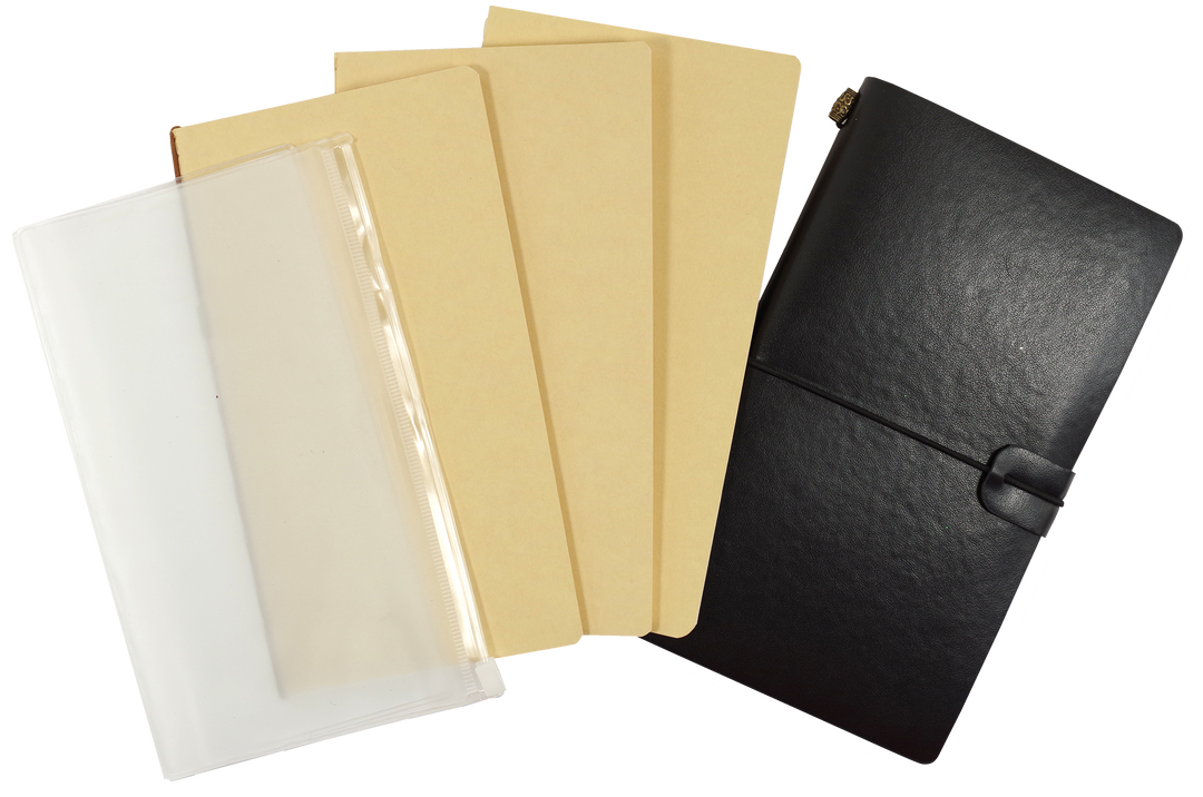 Four notebooks and a Voyager notebook. 