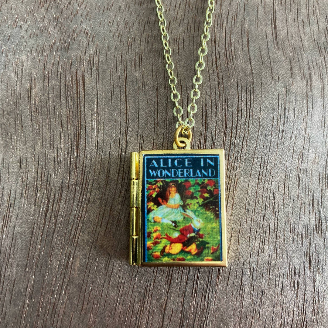 Book-shaped pendant with &