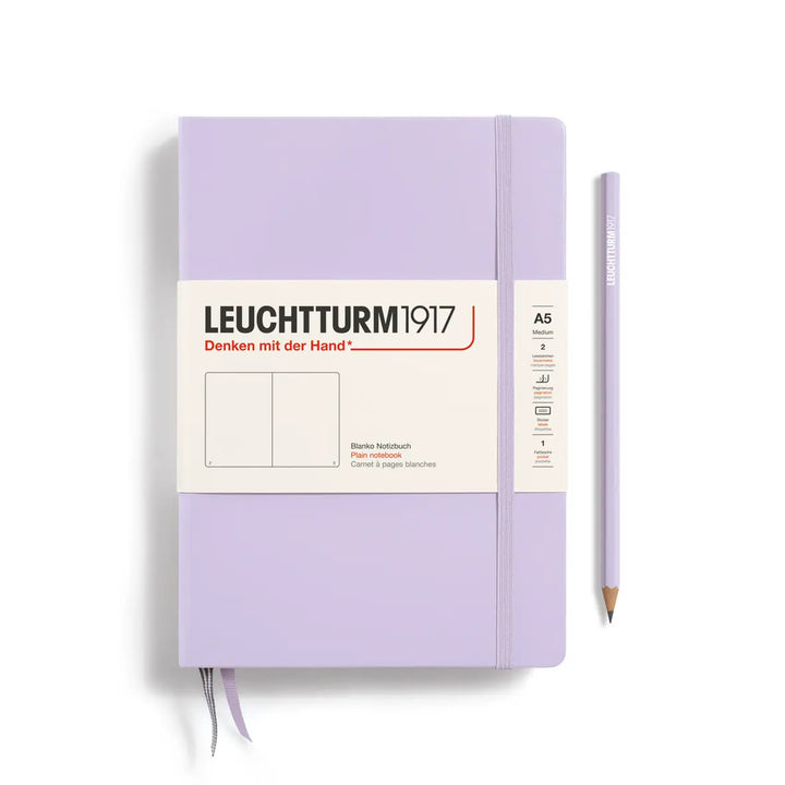 Purple notebook with Leuchtturm1917 branding on a white background