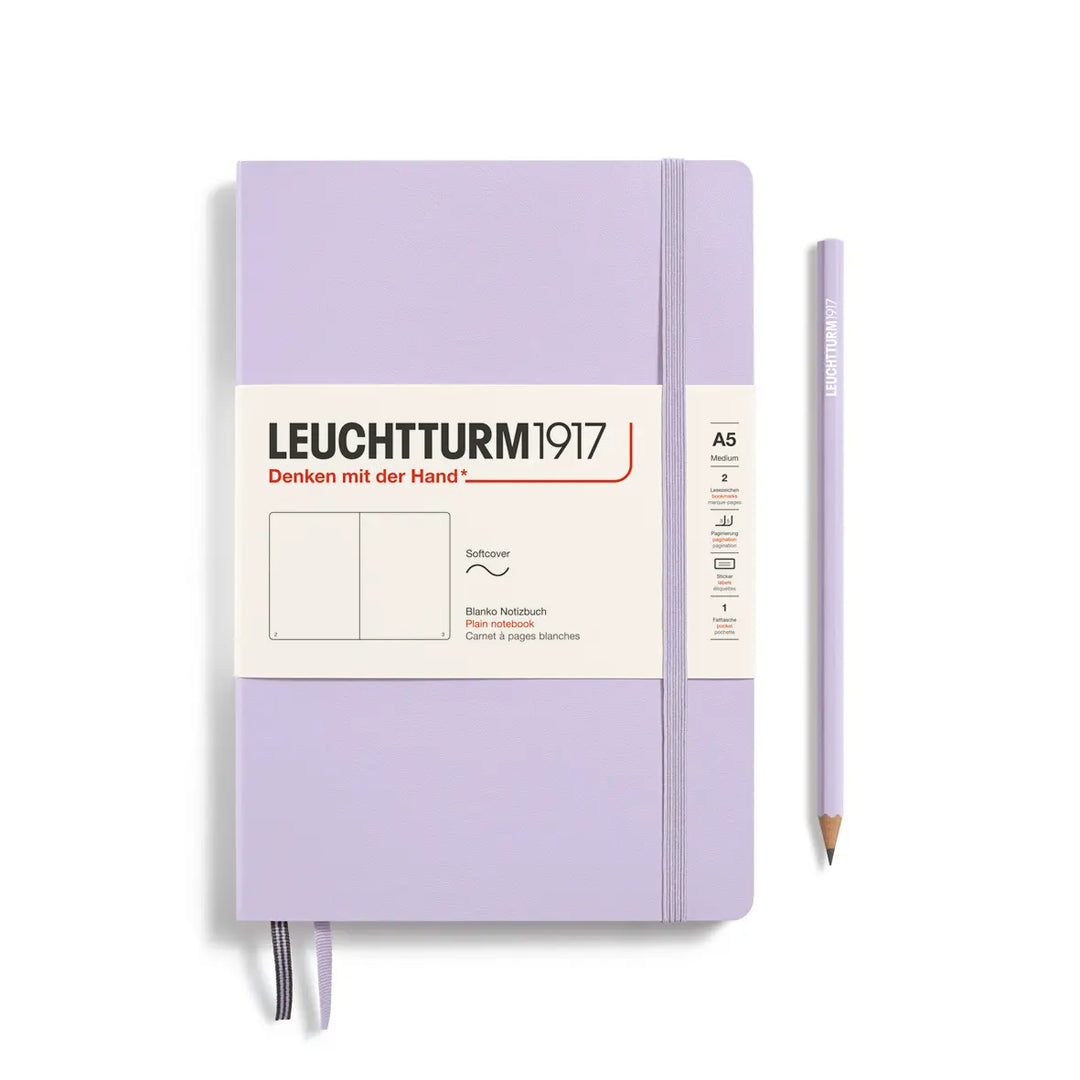 Purple notebook with Leuchtturm1917 branding on a white background