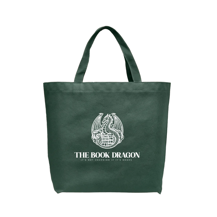 Green tote bag with &